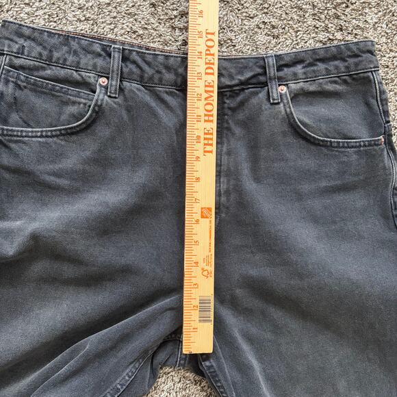 We The Free Deep Trance Dropped Boyfriend Jeans 32 Black Streetwear Wide Leg - Picture 8 of 12